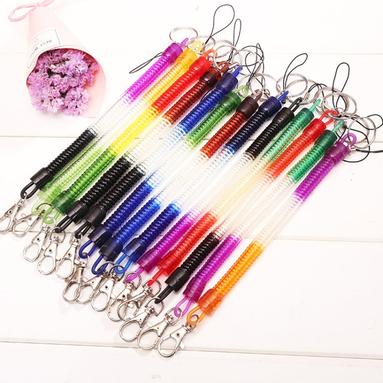 5pcs Spring Key Rope Plastic Keychain Environmentally Friendly Elastic Chain(Black) - Hooks by PMC TechLife | Online Shopping South Africa | PMC TechLife | Buy Now Pay Later Mobicred