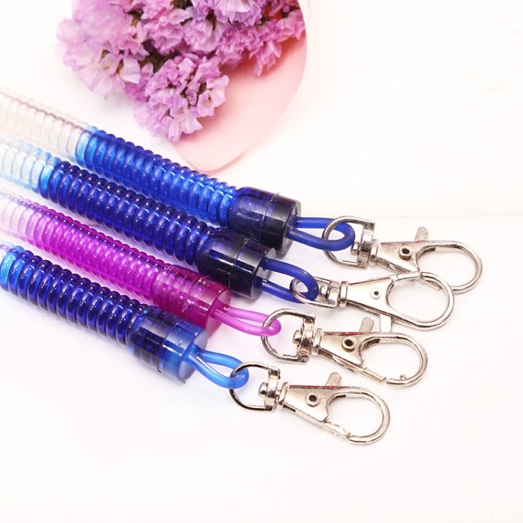 5pcs Spring Key Rope Plastic Keychain Environmentally Friendly Elastic Chain(Black) - Hooks by PMC TechLife | Online Shopping South Africa | PMC TechLife | Buy Now Pay Later Mobicred