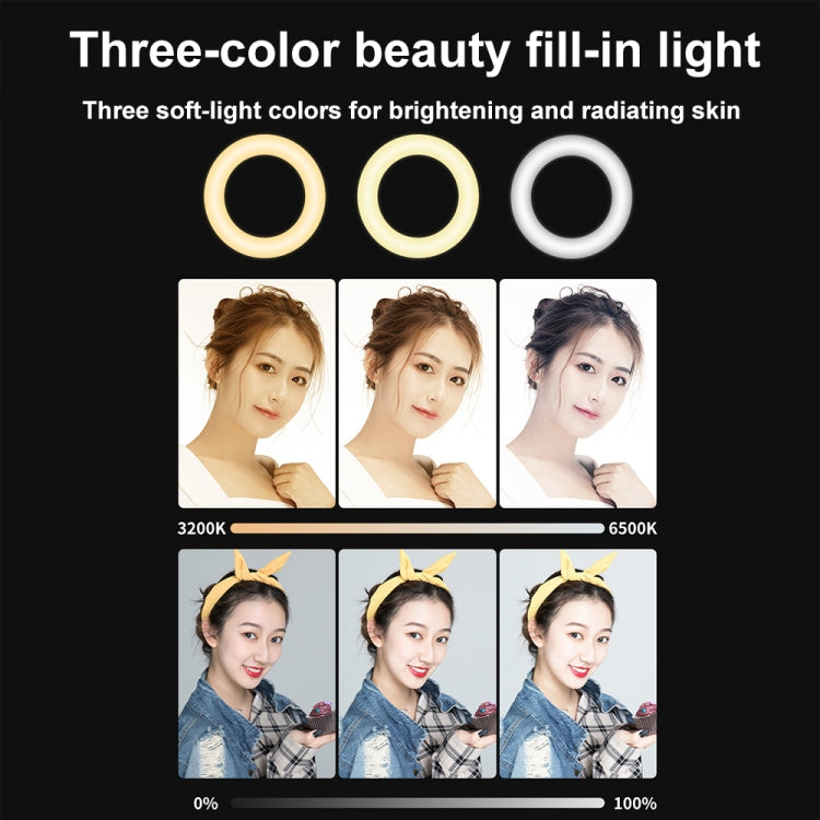 YRing48 4-Inch 48LEDs Laptop Camera Video Conference Live Beauty Ring Fill Light, Spec: Clip with Tripod - Selfie Light by PMC Jewellery | Online Shopping South Africa | PMC Jewellery | Buy Now Pay Later Mobicred