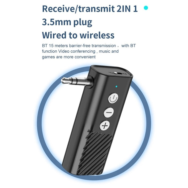 Bluetooth 5.3 Car TF Playback AUX Receiver Transmitter - Bluetooth Adapters by PMC TechLife | Online Shopping South Africa | PMC TechLife
