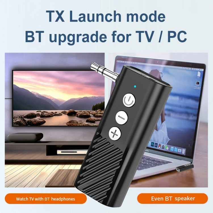 Bluetooth 5.3 Car TF Playback AUX Receiver Transmitter - Bluetooth Adapters by PMC TechLife | Online Shopping South Africa | PMC TechLife