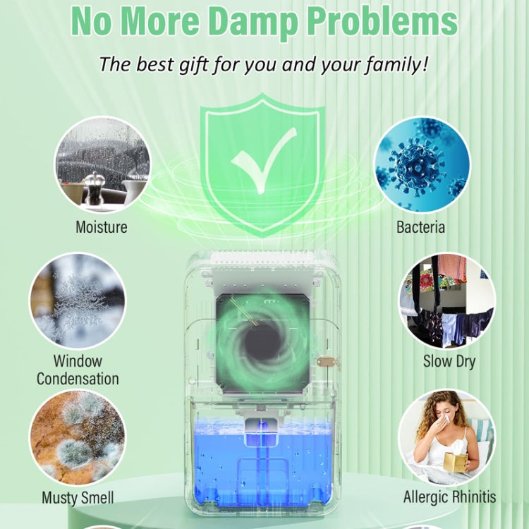 1500ml Semiconductor Dehumidifier with Automatic Defrost Function, Timer, Sleep Mode US Plug - free shipping - PMC TechLife - Order now!