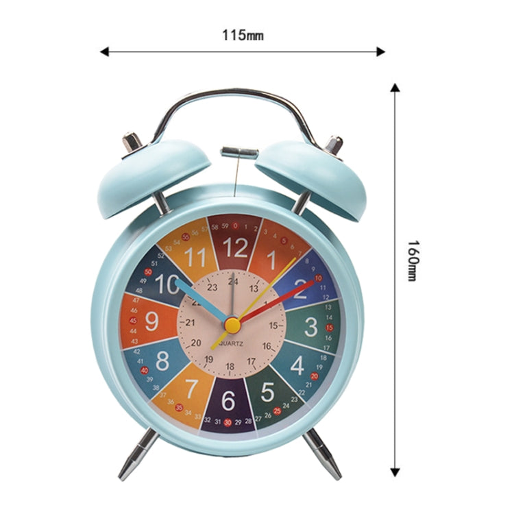 4 inch Early Learning Dual Ring Round Alarm Clock Student Bedside Metal Alarm Bell(Pink) - Novelty Clock by PMc TechLife | Online Shopping South Africa | PMc TechLife | Buy Now Pay Later Mobicred