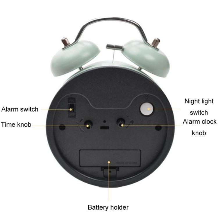 4 inch Early Learning Dual Ring Round Alarm Clock Student Bedside Metal Alarm Bell(Pink) - Novelty Clock by PMc TechLife | Online Shopping South Africa | PMc TechLife | Buy Now Pay Later Mobicred
