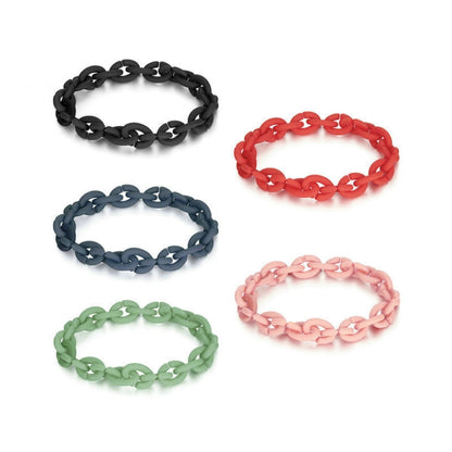 Silicone Acrylic Splicing DIY Bracelet Jewelry(PMB001-BK) - Bracelets by PMC Jewellery | Online Shopping South Africa | PMC Jewellery