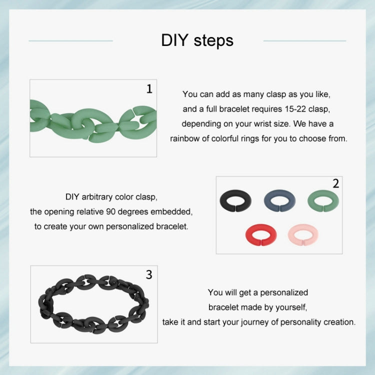 Silicone Acrylic Splicing DIY Bracelet Jewelry(PMB001-BK) - Bracelets by PMC Jewellery | Online Shopping South Africa | PMC Jewellery