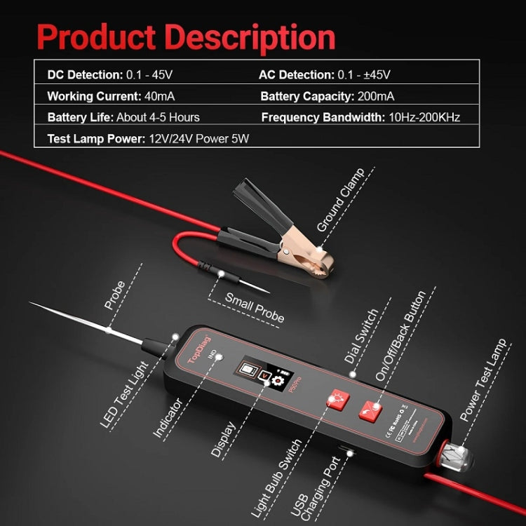 JDiag Mini Circuit Tester AC/DC Detection Multi-function Oscilloscope(P50 Pro) - Electronic Test by JDiag | Online Shopping South Africa | PMC TechLife | Buy Now Pay Later Mobicred