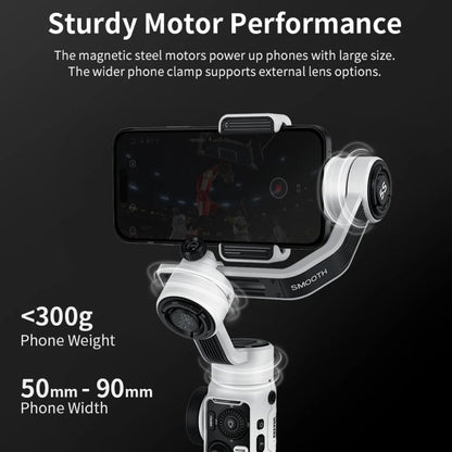 ZHIYUN Smooth 5S 3-Axis Smartphone Handheld Gimbals Stabilizer, Spec: Combo White - Handheld Gimbals by ZHIYUN | Online Shopping South Africa | PMC Jewellery