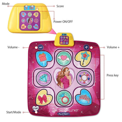 Children Music Dance Mat Electronic Music Dancing Game Pad Music Box Toys(Pink Purple) - Music Toys by PMC Jewellery | Online Shopping South Africa | PMC Jewellery