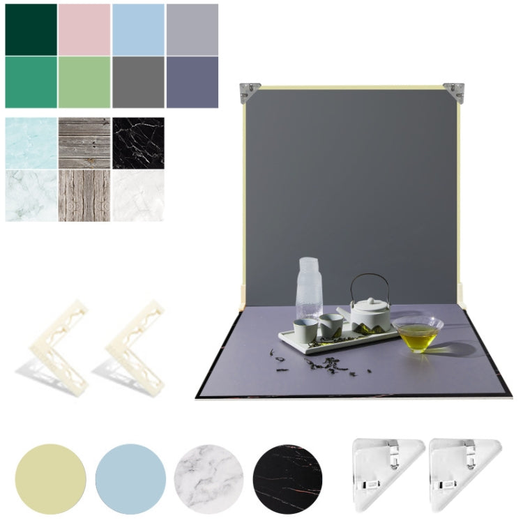 2pcs 40cm Double-Sided Background Board + 7pcs Backdrop Paper Photography Props Set, Spec: Set 2 - Solid Color by PMC TechLife | Online Shopping South Africa | PMC TechLife | Buy Now Pay Later Mobicred
