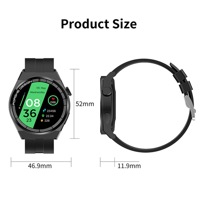 GT3Pro 1.28-Inch Health Monitoring Bluetooth Call Smart Watch With NFC, Color: Black Three-bead Steel - Smart Watches by PMC Jewellery | Online Shopping South Africa | PMC Jewellery