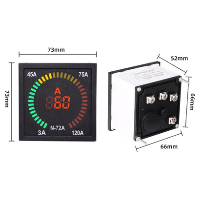 SINOTIMER N-72A AC Current Signal Indicator Square Turntable LED Digital Ammeter - Current & Voltage Tester by SINOTIMER | Online Shopping South Africa | PMC Jewellery | Buy Now Pay Later Mobicred