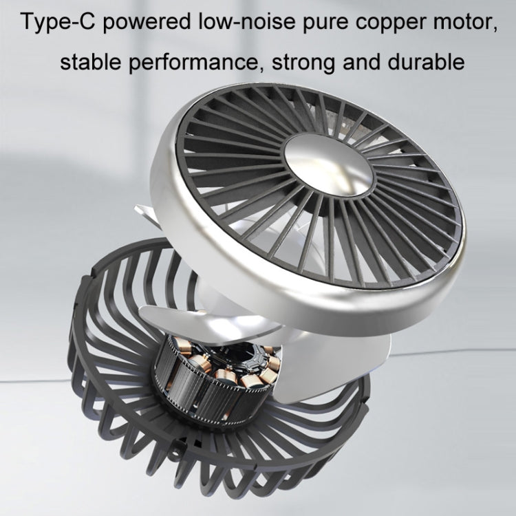 Car Double-head Hose Seat Fan with Light(Black) - Heating & Fans by PMC TechLife | Online Shopping South Africa | PMC TechLife | Buy Now Pay Later Mobicred