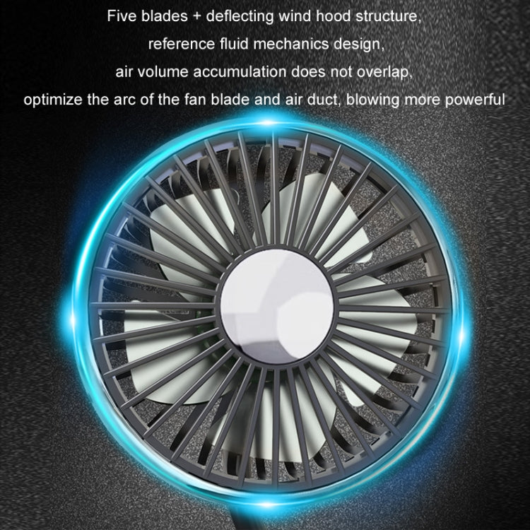 Car Double-head Hose Seat Fan with Light(Black) - Heating & Fans by PMC TechLife | Online Shopping South Africa | PMC TechLife | Buy Now Pay Later Mobicred