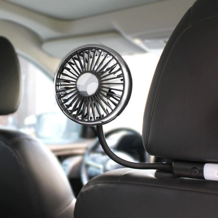 Car Double-head Hose Seat Fan with Light(Black) - Heating & Fans by PMC TechLife | Online Shopping South Africa | PMC TechLife | Buy Now Pay Later Mobicred