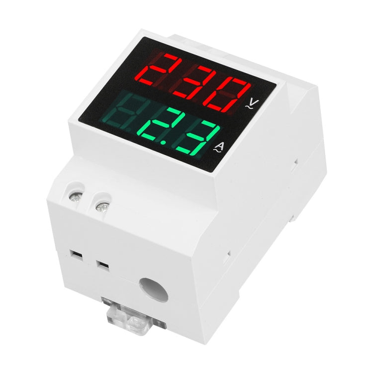 SINOTIMER SDM003-T 3 Digits DIN Rail Single-Phase AC Household Dual Display Voltage And Current Meter - free shipping - PMC TechLife - Order now!
