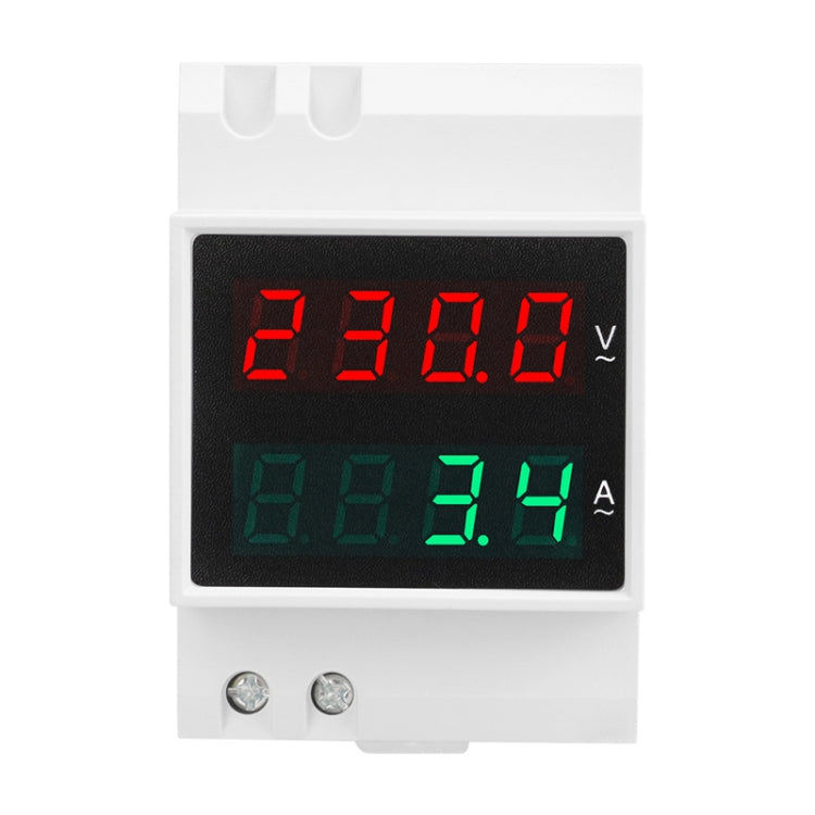 SINOTIMER SDM003-F 4 Digits Display DIN-Rail Single Phase AC Dual Display Voltage And Current Meter - Current & Voltage Tester by SINOTIMER | Online Shopping South Africa | PMC Jewellery | Buy Now Pay Later Mobicred