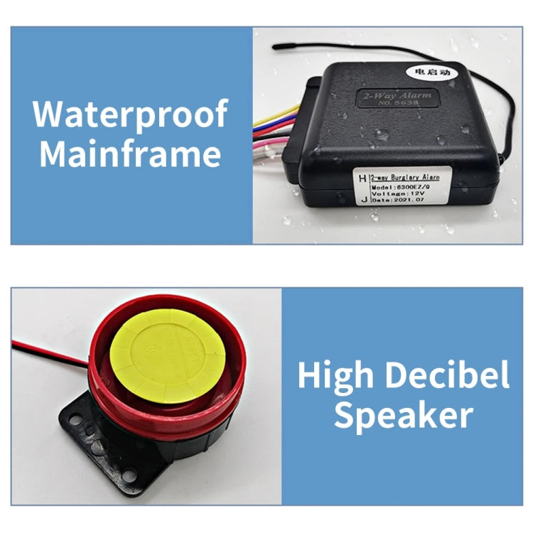Two-Way Dual Remote Control Vibration Motorcycle Anti-Theft Device(YL-B011) - Theft Protection by PMC TechLife | Online Shopping South Africa | PMC TechLife | Buy Now Pay Later Mobicred