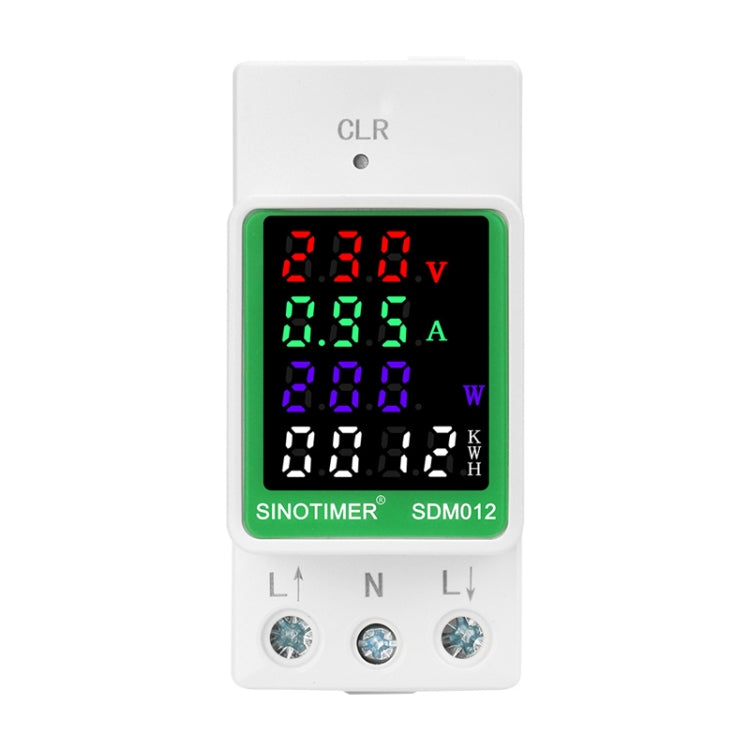 SINOTIMER DIN Rail AC Digital Display Current Voltage Power Electricity Multi-Function Tester, Model: SDM012-1 - Current & Voltage Tester by SINOTIMER | Online Shopping South Africa | PMC Jewellery | Buy Now Pay Later Mobicred