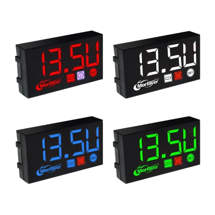 Compact LED Digital Display Time Voltmeter, Specification: 3 in 1 White - Electrical Instruments by PMC TechLife | Online Shopping South Africa | PMC TechLife | Buy Now Pay Later Mobicred