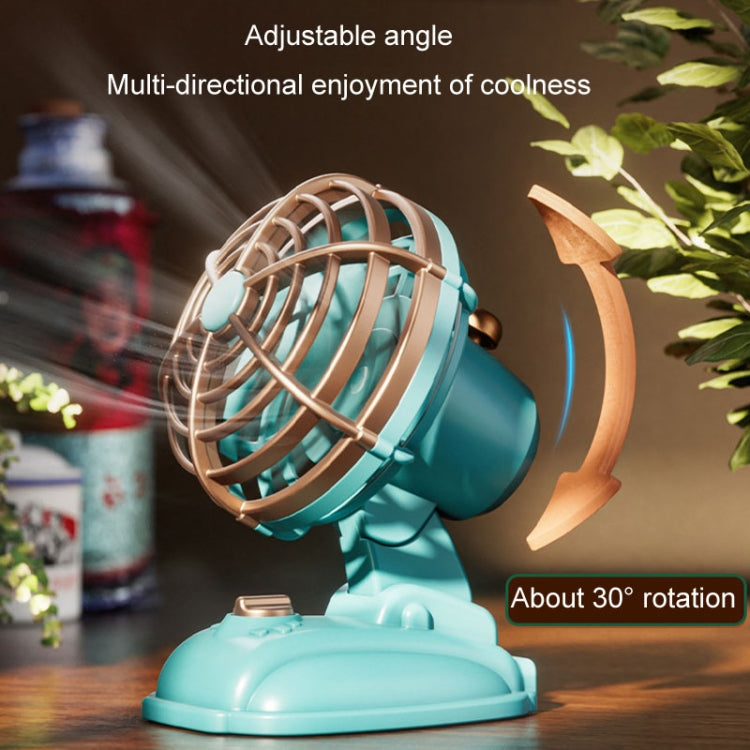 Mini Office Desktop Silent Electrical Fan Desktop Outdoor USB Retro Fan(Green) - free shipping - PMc TechLife - Order now!