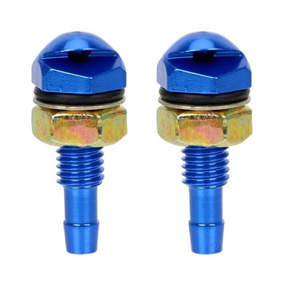 2pcs /Set Automotive Glass Washer Sprayer Aluminum Cap Nozzle(Blue) - Windscreen Wipers by PMC Jewellery | Online Shopping South Africa | PMC Jewellery