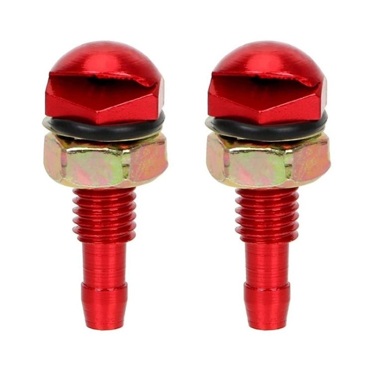 2pcs /Set Automotive Glass Washer Sprayer Aluminum Cap Nozzle(Red) - Windscreen Wipers by PMC Jewellery | Online Shopping South Africa | PMC Jewellery