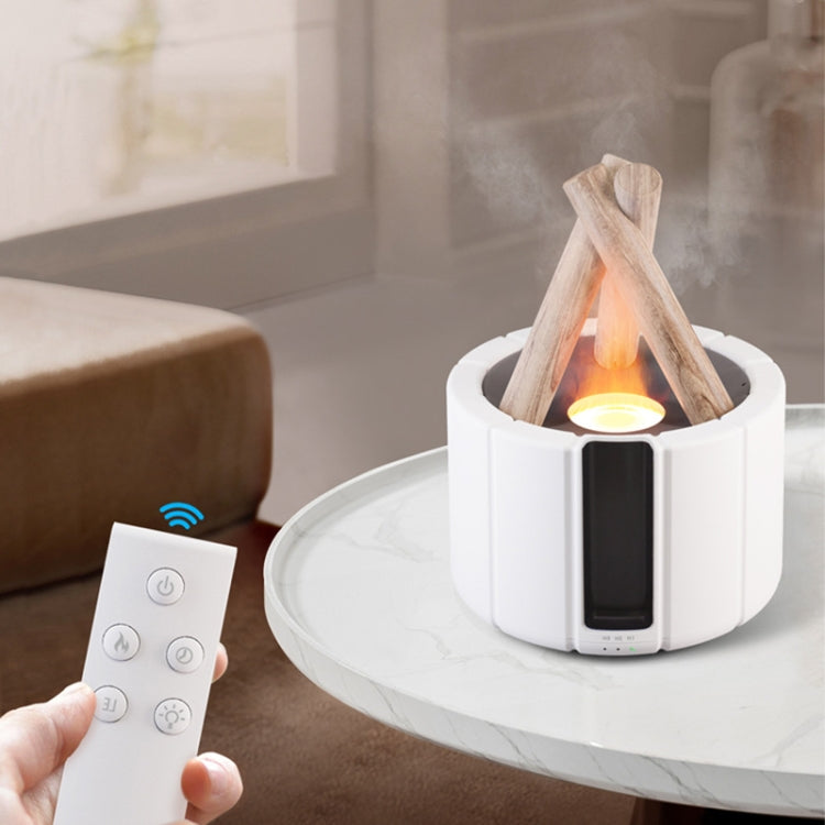 Bonfire Shaped Remote Control Aroma Diffuser Desktop Flame Humidifier, Color: Black - free shipping - PMC TechLife - Order now!