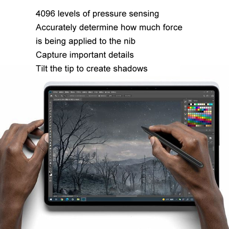 For Microsoft Surface 4096 Pressure Sensitive MPP2.0 Anti-false Touch Pressure Sensitive Capacitive Pen(Black) - Stylus Pen by PMC TechLife | Online Shopping South Africa | PMC TechLife | Buy Now Pay Later Mobicred
