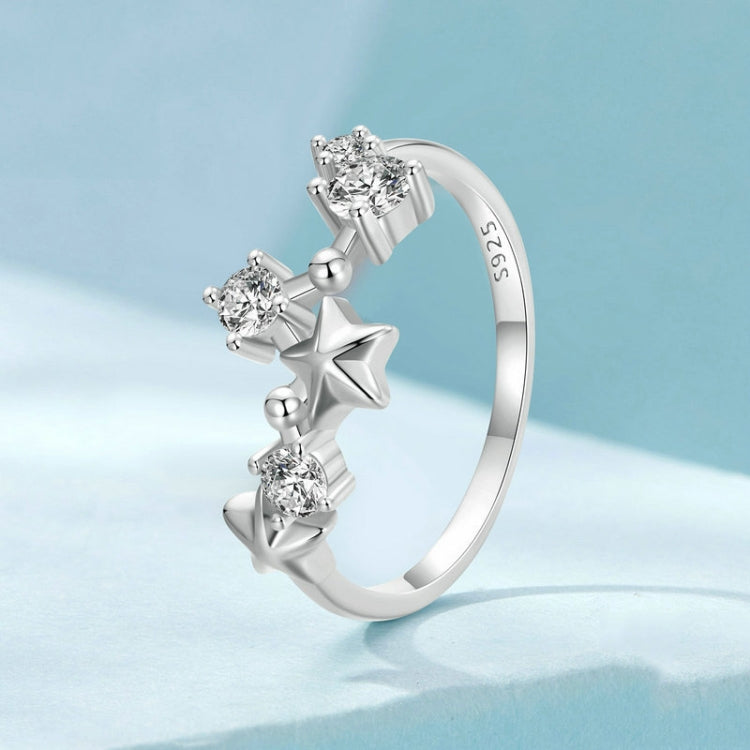 S925 Sterling Silver Big Dipper Ring Star Female Ring, Size: No.6(SCR1005) - Rings by PMC Jewellery | Online Shopping South Africa | PMC Jewellery