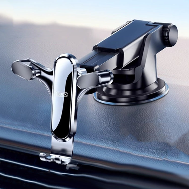 BUDK Triangle Gravity Sensor Car Phone Bracket Car Air Vent Navigation Holder, Model: Suction Cup Base Model - Car Holders by BUDK | Online Shopping South Africa | PMC TechLife | Buy Now Pay Later Mobicred
