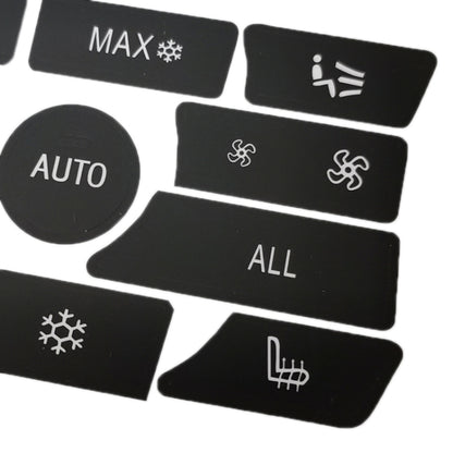 For BMW 5 Series/7 Series/X5/C6/F10/F01/F15 Air Conditioning Button Repair Sticker, Style: C 16pcs With OFF - Decorative Sticker by PMC Jewellery | Online Shopping South Africa | PMC Jewellery | Buy Now Pay Later Mobicred