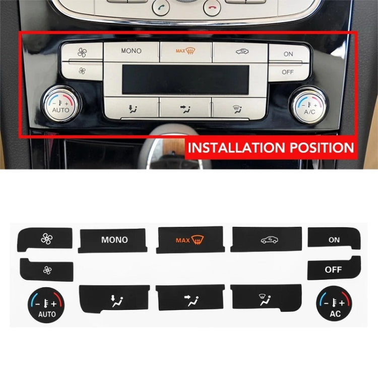 2pcs For Ford S-Max/MONDEO Car Air Conditioning Button Repair Sticker(Black) - Decorative Sticker by PMC TechLife | Online Shopping South Africa | PMC TechLife