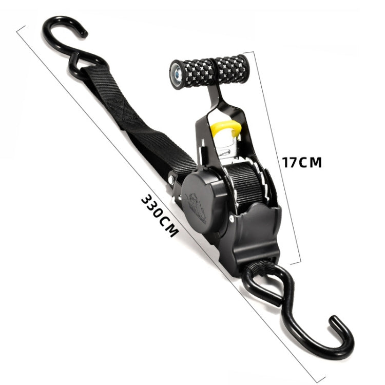 Auto Retract Tensioner Automobile And Motorcycle Cargo Fixing Straps(White) - Towing Bars by PMC TechLife | Online Shopping South Africa | PMC TechLife | Buy Now Pay Later Mobicred