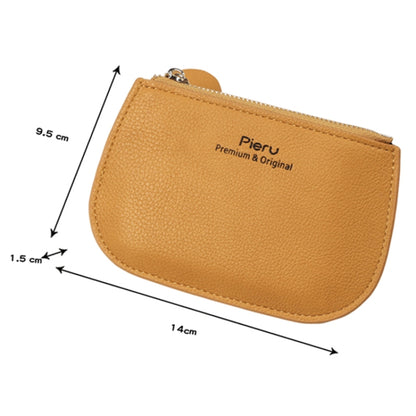 Leisure Ultra-thin Ladies Coin Purse Zippered Mini Wallet(Yellow) - Card & Passport Bags by Pieru | Online Shopping South Africa | PMC Jewellery