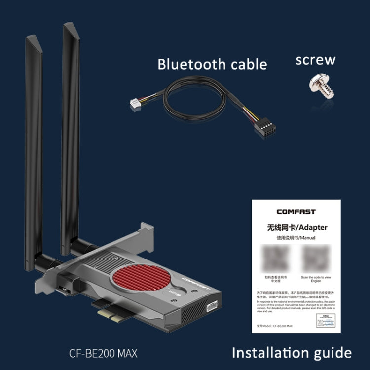 COMFAST BE200MAX 8774Mbps WiFi7 Network Card Bluetooth 5.4 Tri-Band PCIE WiFi Receiver - free shipping - PMC Jewellery - Order now!