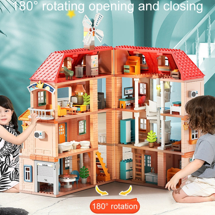 690pcs /Box Children Household Large Pellet Building Blocks Villa Castle Assembly Toys - Pretend Play Toys by PMC Jewellery | Online Shopping South Africa | PMC Jewellery | Buy Now Pay Later Mobicred