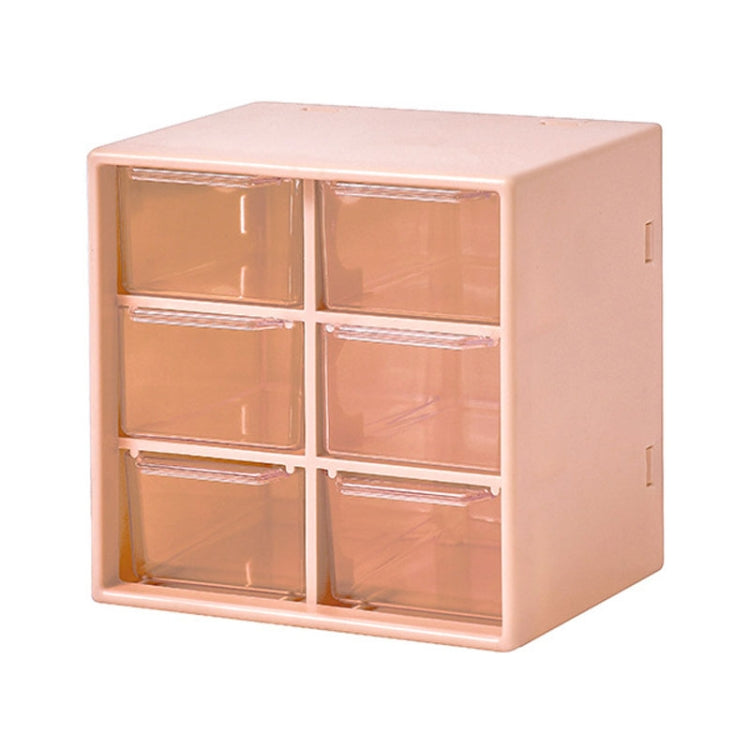 Transparent Desktop Small Objects Compartment Drawer Organizer Hair Accessories Storage Case, Color: 6 Grids Pink - free shipping - PMc TechLife - Order now!