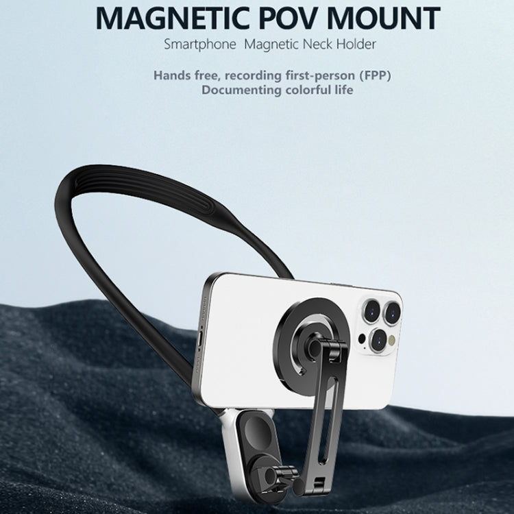 Magnetic Hanging Neck Holder For Mobile Phones/Action Cameras(Star Light Color) -  by PMC Jewellery | Online Shopping South Africa | PMC Jewellery | Buy Now Pay Later Mobicred