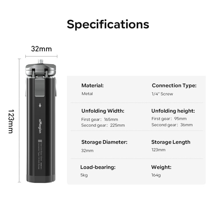 aMagisn AM11 Metal Desktop Tripod Mini Sports Camera SLR Accessories - free shipping - PMC TechLife - Order now!