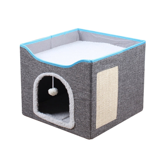 Multifunctional Sisal Cats Scratching Board Foldable Pet Bed(Dark Gray) - Beds by PMC Jewellery | Online Shopping South Africa | PMC Jewellery | Buy Now Pay Later Mobicred