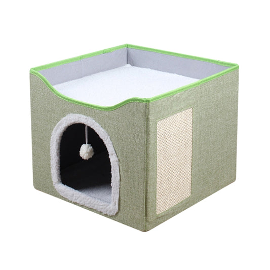 Multifunctional Sisal Cats Scratching Board Foldable Pet Bed(Light Green) - Beds by PMC Jewellery | Online Shopping South Africa | PMC Jewellery | Buy Now Pay Later Mobicred