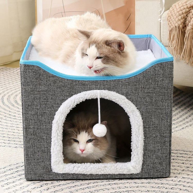 Multifunctional Sisal Cats Scratching Board Foldable Pet Bed(Dark Gray) - Beds by PMC TechLife | Online Shopping South Africa | PMC TechLife | Buy Now Pay Later Mobicred