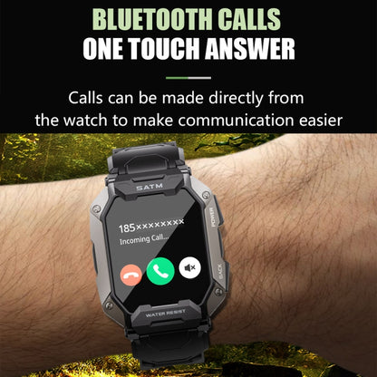 C20Plus 1.81-inch Health Monitoring Waterproof Bluetooth Call Smart Watch, Color: Camouflage Black - Smart Watches by PMC Jewellery | Online Shopping South Africa | PMC Jewellery | Buy Now Pay Later Mobicred