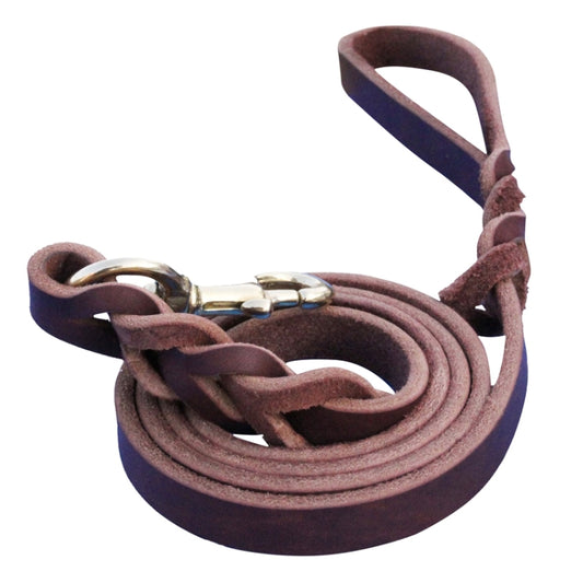 1.2 x 200cm Pet Outing Cowhide Towing Leash Dog Training Harness(Iron Hook) - Leashes & Chest Strap by PMC Jewellery | Online Shopping South Africa | PMC Jewellery | Buy Now Pay Later Mobicred