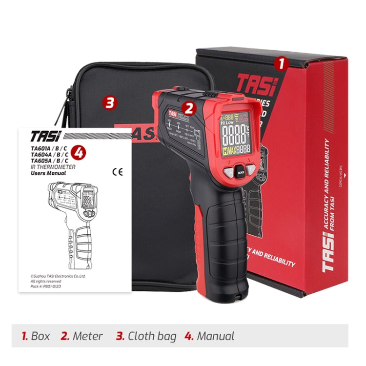 TASI TA601C -50-880 Degrees Celsius Infrared Thermometer Electronic Color Screen Thermometer - free shipping - PMC TechLife - Order now!