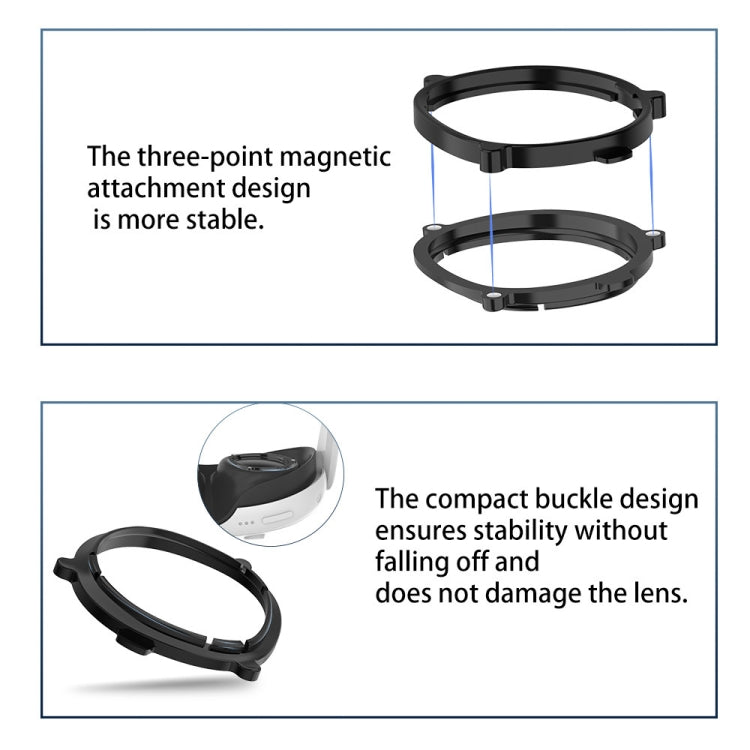 For Meta Quest 3 VR Magnetic Eyeglasses Frame, Spec: L&R Frame Black - VR Accessories by PMC TechLife | Online Shopping South Africa | PMC TechLife | Buy Now Pay Later Mobicred