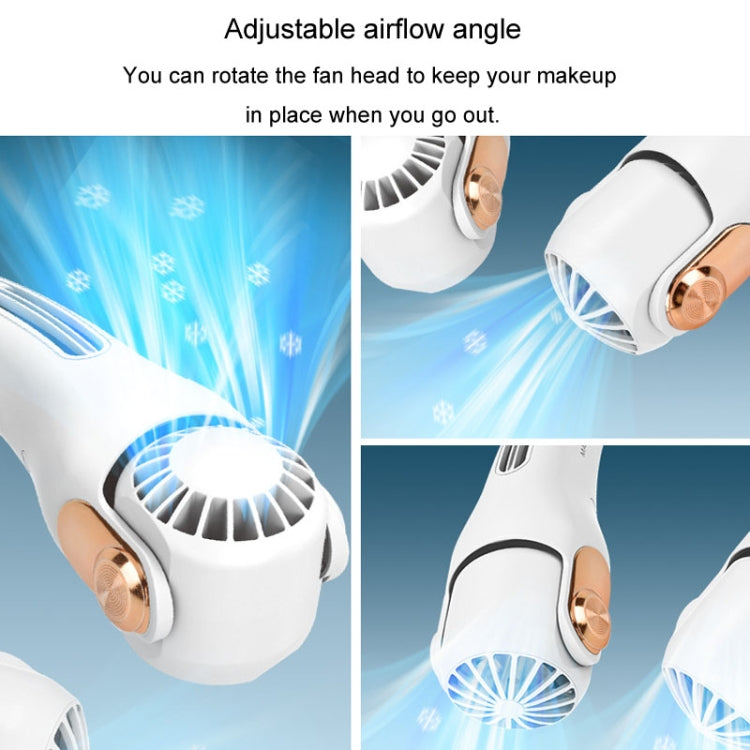 Mini Silicone Neck Fan Portable USB Student Outdoor Adjustable Fan(White) - Electric Fans by PMC TechLife | Online Shopping South Africa | PMC TechLife | Buy Now Pay Later Mobicred