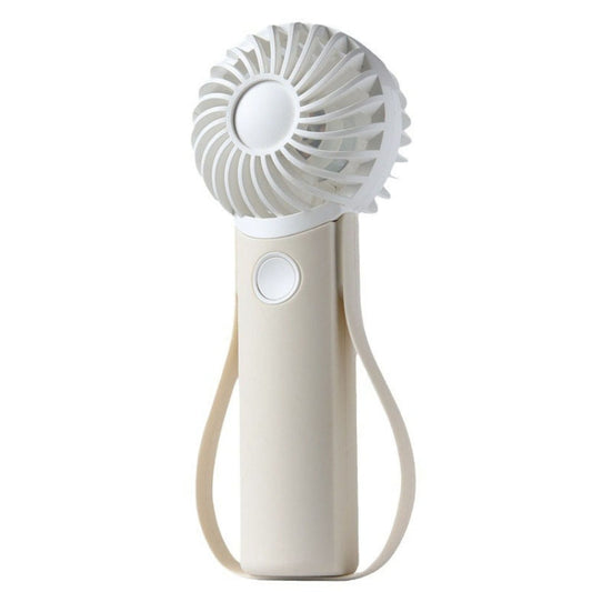 Portable Handheld Quiet Fan Silicone Hanging Neck Small Electrical Fan(Beige) - Electric Fans by PMC Jewellery | Online Shopping South Africa | PMC Jewellery | Buy Now Pay Later Mobicred