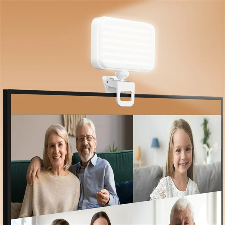 66 LEDs Selfie Fill Light Rechargeable 3 Modes Clip-on Pocket Light For Phone, Laptop, Tablet Meeting(Black) - Selfie Light by PMC Jewellery | Online Shopping South Africa | PMC Jewellery | Buy Now Pay Later Mobicred